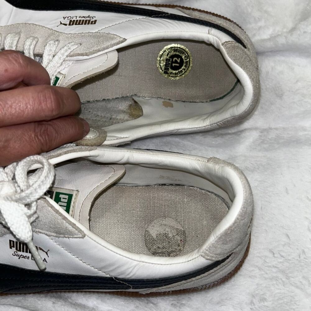 Puma Super Liga OG White Sneakers Mens Size 13 Classic Shoes - Picture 7 of 9
